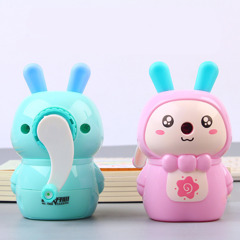 1 kom. Student, šiljilo za olovke, šiljilo za olovke za rukovanje slatkim zečićem