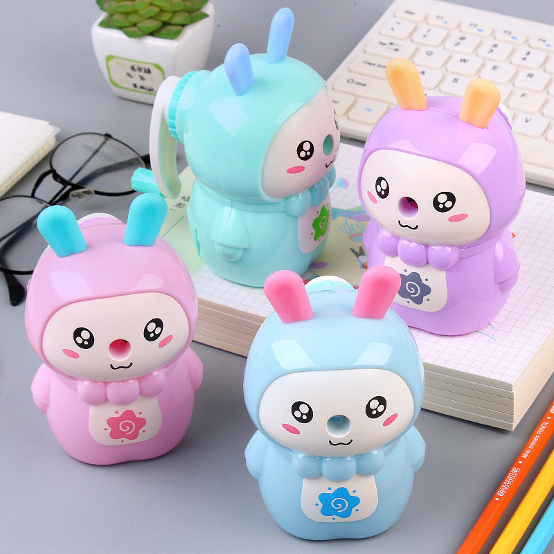 1 kom. Student, šiljilo za olovke, šiljilo za olovke za rukovanje slatkim zečićem