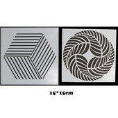 2 kom šablone lišće DIY zidovi slojevito slikanje predložak spomenar bojanje reljefni album dekor za višekratnu upotrebu