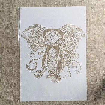 A4 29cm мандала лъв слон дама Направи си сам шаблони за наслояване Стенни картини Албум за оцветяване Релефен албум Декоративен шаблон