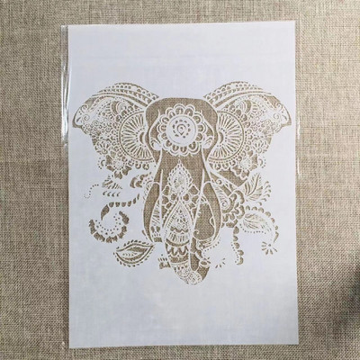 A4 29 cm Mandala lauva zilonis dāma DIY slāņošanas trafareti sienu gleznojums albums Krāsojams reljefs albums dekoratīvā veidne