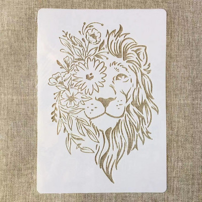 A4 29 cm Mandala lauva zilonis dāma DIY slāņošanas trafareti sienu gleznojums albums Krāsojams reljefs albums dekoratīvā veidne