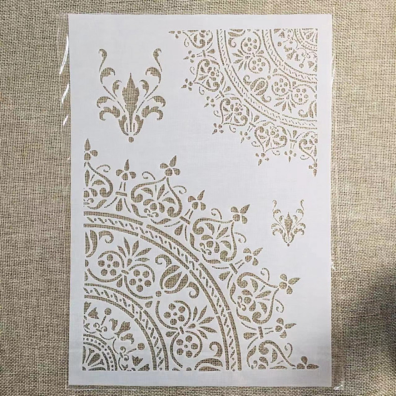 A4 29 cm Mandala lauva zilonis dāma DIY slāņošanas trafareti sienu gleznojums albums Krāsojams reljefs albums dekoratīvā veidne
