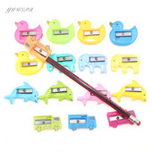 4 buc. Ascuțitoare de creion cu animale drăguțe Articole de papetărie din desene animate Delfin Elefant Mașină Rață Ascuțitoare de creion din plastic pentru copii Cadou pentru studenți