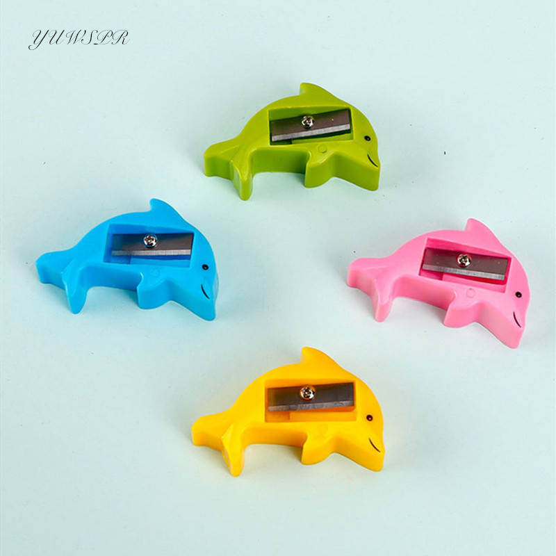 4 buc. Ascuțitoare de creion cu animale drăguțe Articole de papetărie din desene animate Delfin Elefant Mașină Rață Ascuțitoare de creion din plastic pentru copii Cadou pentru studenți