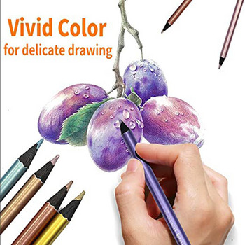 12 цвята метален молив Цветен молив за рисуване Скициране с молив Рисуване с цветни моливи Художествени принадлежности Комплект цветни моливи