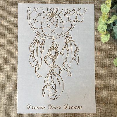 A4 29*21cm Φύλλα από φτερά τροχού DIY Στένσιλ στρώσεων Ζωγραφική Λεύκωμα χρωματισμού Ανάγλυφο διακοσμητικό πρότυπο άλμπουμ