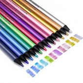 Brutfuner 12 Creioane colorate metalice de culoare Set de schițe pentru desen Creioane colorate de colorat Articole de artă pentru profesie