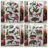4 τεμ. A4 29cm Dinosaur Camel Wild Animals DIY Layering Stencils Ζωγραφική Λεύκωμα χρωματισμού Ανάγλυφο Διακοσμητικό πρότυπο άλμπουμ