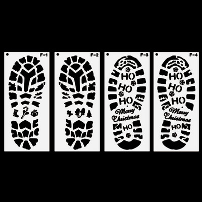 Božićni otisak stopala, plastični predložak za crtanje, DIY spomenar, foto album, ravnalo Dr 24BB