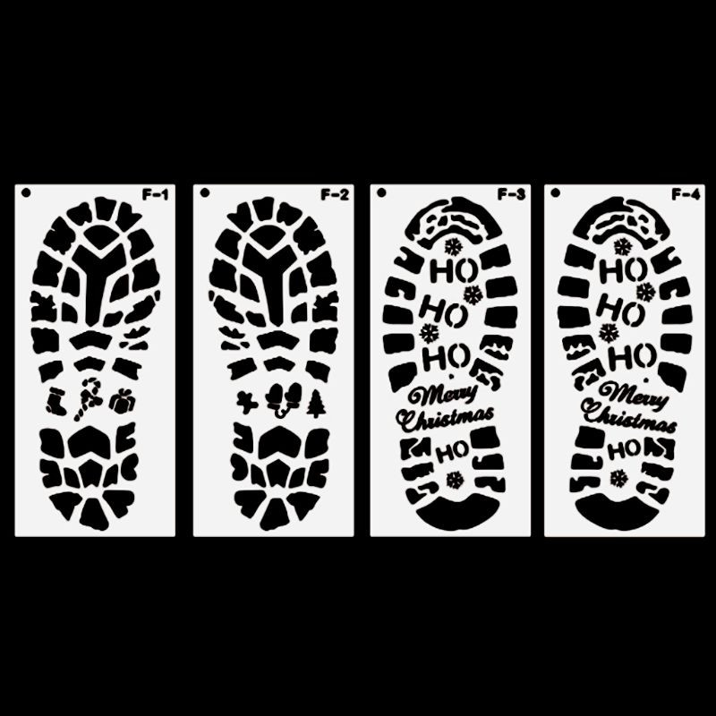 Božićni otisak stopala, plastični predložak za crtanje, DIY spomenar, foto album, ravnalo Dr 24BB