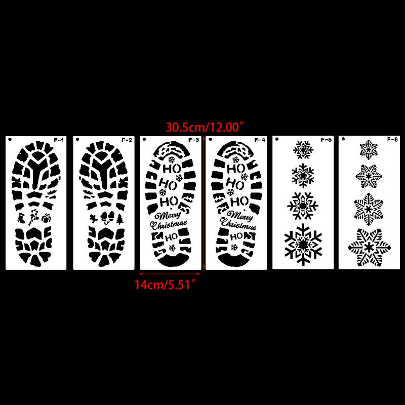 Božićni otisak stopala, plastični predložak za crtanje, DIY spomenar, foto album, ravnalo Dr 24BB