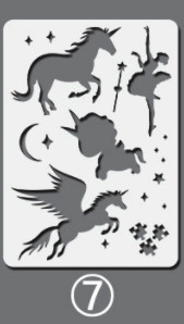 Fantasy jednorožec anjelské šablóny DIY vrstvenie nástenné scrapbooking denník pečiatka vyfarbovanie reliéfna dekorácia maľba šablóna opakovane použiteľné