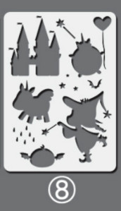 Fantasy jednorožec anjelské šablóny DIY vrstvenie nástenné scrapbooking denník pečiatka vyfarbovanie reliéfna dekorácia maľba šablóna opakovane použiteľné