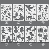 Fantasy jednorožec anjelské šablóny DIY vrstvenie nástenné scrapbooking denník pečiatka vyfarbovanie reliéfna dekorácia maľba šablóna opakovane použiteľné