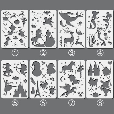 Șabloane de înger unicorn fantezie DIY Stratificare perete Scrapbooking Jurnal ștampilă de colorat embosare Decor Pictură șablon reutilizabil