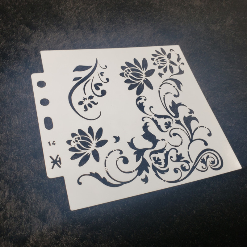 2 kom šablone Dragonfly Flower DIY Zidovi Slojevi Predložak za slikanje Scrapbooking Reljefni album Dekor za višekratnu upotrebu