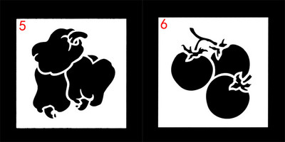 2 kom Povrće Voće Šablona DIY Slojevi zidova Predložak za slikanje Dekoracija Scrapbooking Pribor za utiskivanje za višekratnu upotrebu