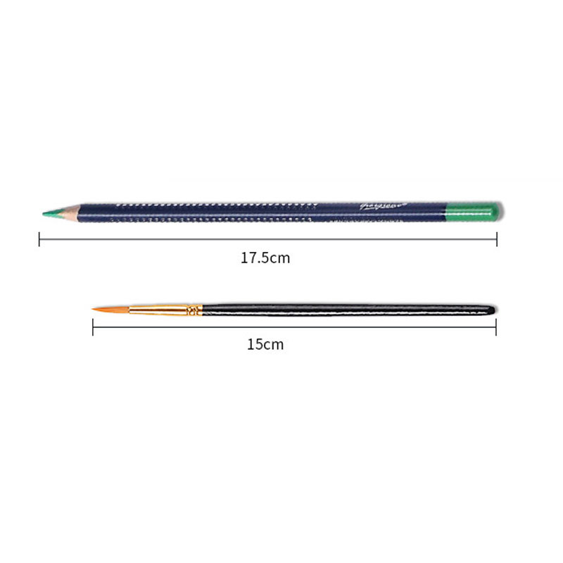 Set de 12 culori Acuarela Creioane Desen Schiță Artă Pictură Pensule Hnadle Comic Graffiti Creion colorat din lemn cu cutie metalică