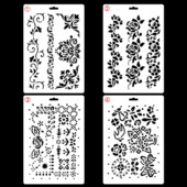 2 kom 26*18 cm kruna šablona cvijet vinove loze DIY slojevi za zidove Predložak za slikanje dekoracija Scrapbooking pribor za utiskivanje