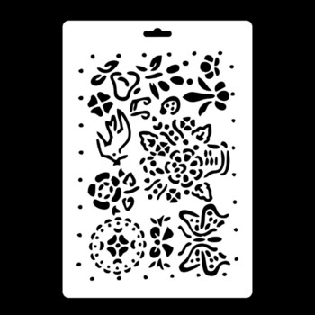 2 τμχ 26*18cm Στένσιλ με στέμμα λουλουδιών αμπέλου DIY Τοίχοι Layering Πρότυπο Ζωγραφικής Διακόσμηση Scrapbooking Ανάγλυφο προμήθειες