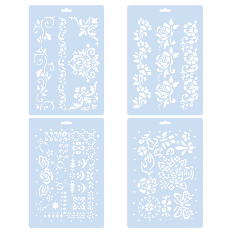 2 kom 26*18 cm kruna šablona cvijet vinove loze DIY slojevi za zidove Predložak za slikanje dekoracija Scrapbooking pribor za utiskivanje