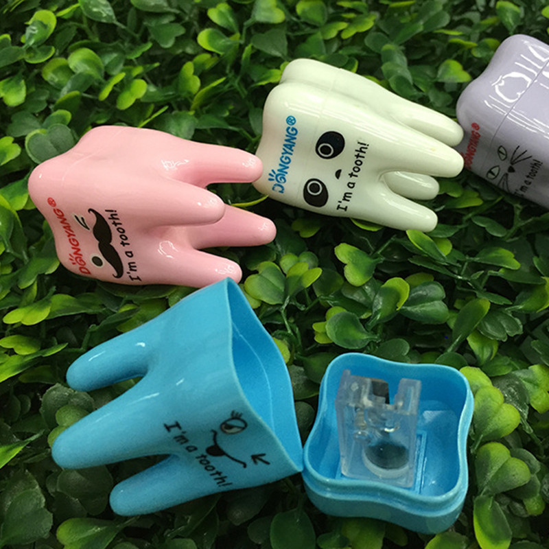 1Pieces Cute Tooth styling Šiljilo za olovke s jednom rupom Kreativni pribor za pisanje Rezač za šiljilo za olovke Školski uredski pribor
