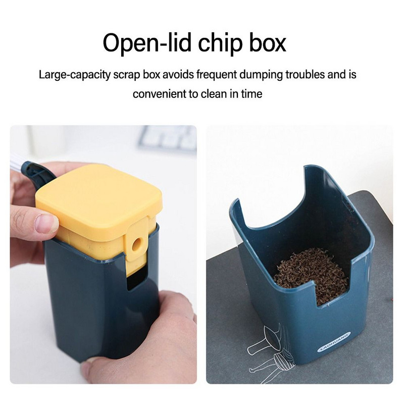 Ascuțitorul de creioane simplu cu premiu pentru studenți introduce automat plumb Unelte mecanice cu manevră manuală Mine anti-lipire