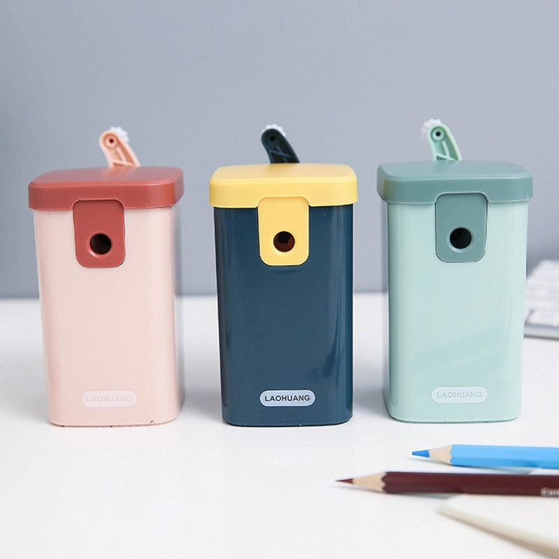 Ascuțitorul de creioane simplu cu premiu pentru studenți introduce automat plumb Unelte mecanice cu manevră manuală Mine anti-lipire