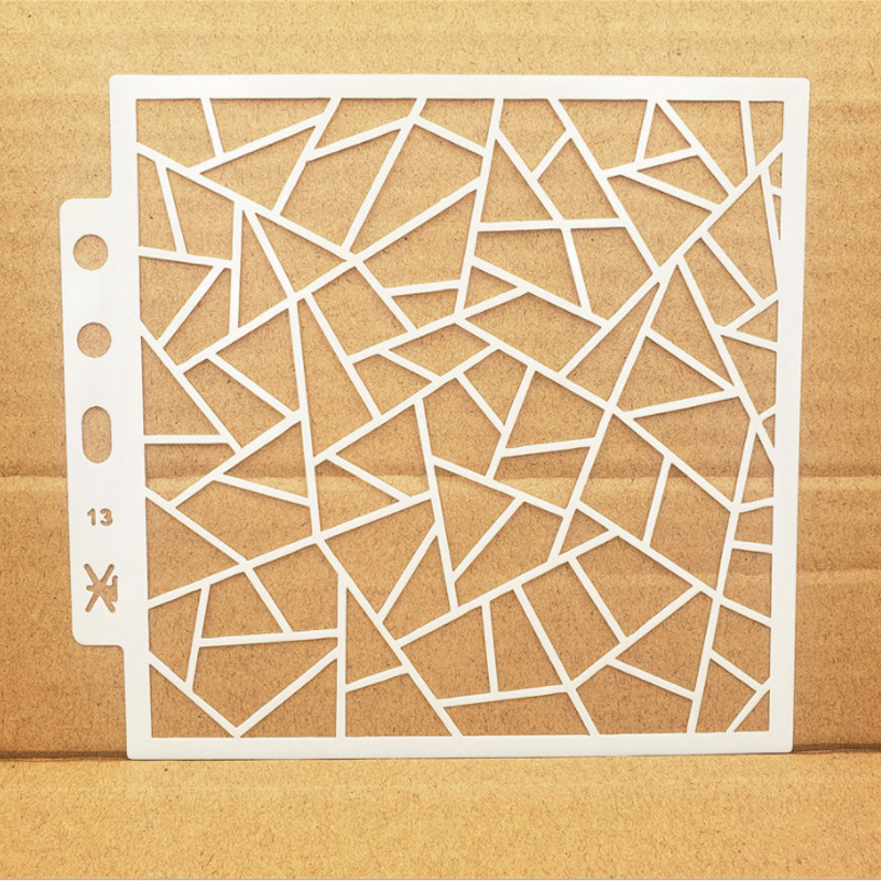 2 τμχ Πρότυπο ζωγραφικής με στένσιλ Letter Triangle DIY Walls Scrapbooking Diary Album Coloring Ανάγλυφο Διακόσμηση Graffiti επαναχρησιμοποιήσιμα