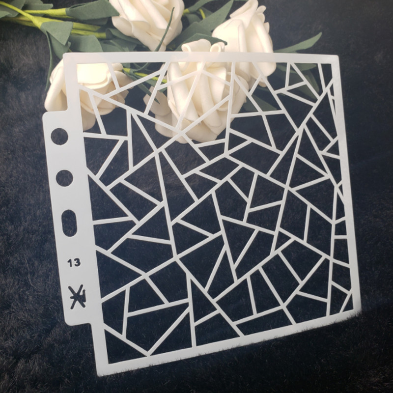 2 τμχ Πρότυπο ζωγραφικής με στένσιλ Letter Triangle DIY Walls Scrapbooking Diary Album Coloring Ανάγλυφο Διακόσμηση Graffiti επαναχρησιμοποιήσιμα