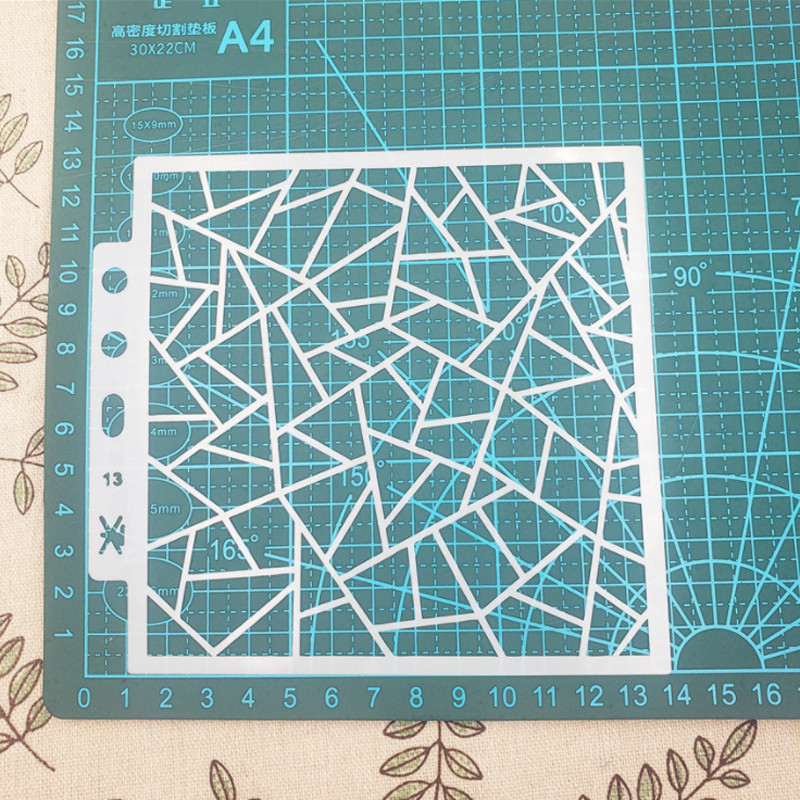 2 τμχ Πρότυπο ζωγραφικής με στένσιλ Letter Triangle DIY Walls Scrapbooking Diary Album Coloring Ανάγλυφο Διακόσμηση Graffiti επαναχρησιμοποιήσιμα