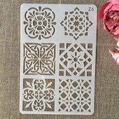 26 cm Mandalos rėmelis „Pasidaryk pats“ Sluoksniavimo trafaretai Sienų tapybai Iškarpų albumo spalvinimas Reljefinis albumas Dekoratyvinės kortelės šablonas