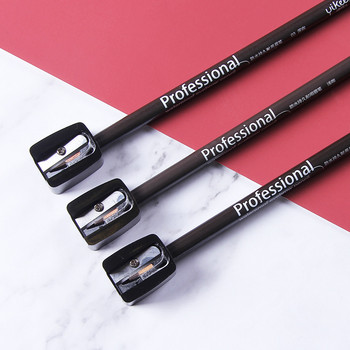 Нови 3 бр./комплект черна дървена ръчна острилка за моливи Заточване на молив за вежди Ученически заточване на моливи Ученически канцеларски материали