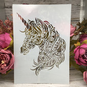 A4 29cm Unicorn DIY Layering Stencils Wall Painting Scrapbook Coloring ανάγλυφο άλμπουμ Διακοσμητικό χάρτινο πρότυπο κάρτας