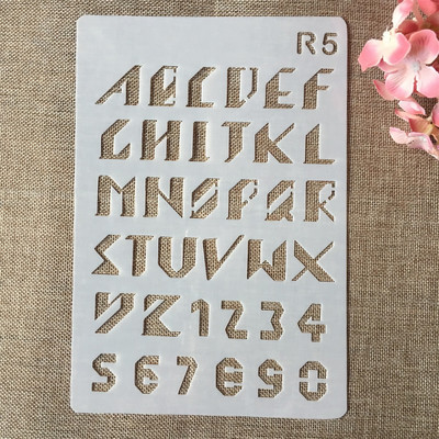 26*17cm Litere din alfabet engleză 12 Design DIY Artizanat Stratificare Șabloane Pictură Scrapbooking Ștanțare Șablon decor de relief
