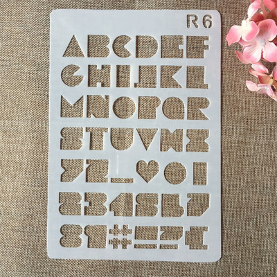 26*17cm Litere din alfabet engleză 12 Design DIY Artizanat Stratificare Șabloane Pictură Scrapbooking Ștanțare Șablon decor de relief