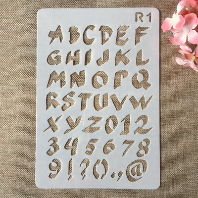 26*17cm Litere din alfabet engleză 12 Design DIY Artizanat Stratificare Șabloane Pictură Scrapbooking Ștanțare Șablon decor de relief