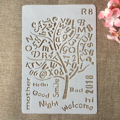 26*17cm Litere din alfabet engleză 12 Design DIY Artizanat Stratificare Șabloane Pictură Scrapbooking Ștanțare Șablon decor de relief