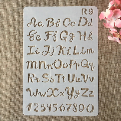 26*17cm Litere din alfabet engleză 12 Design DIY Artizanat Stratificare Șabloane Pictură Scrapbooking Ștanțare Șablon decor de relief