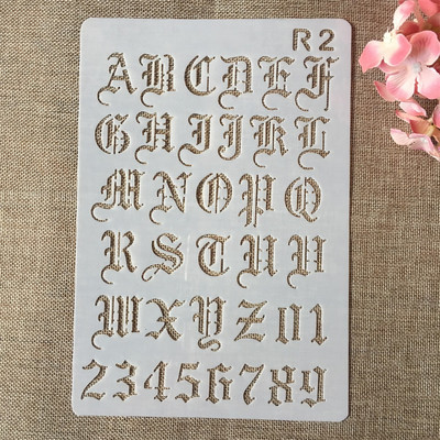 26*17cm Litere din alfabet engleză 12 Design DIY Artizanat Stratificare Șabloane Pictură Scrapbooking Ștanțare Șablon decor de relief