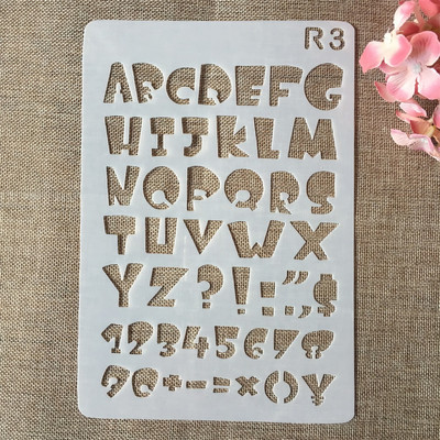 26*17cm Litere din alfabet engleză 12 Design DIY Artizanat Stratificare Șabloane Pictură Scrapbooking Ștanțare Șablon decor de relief