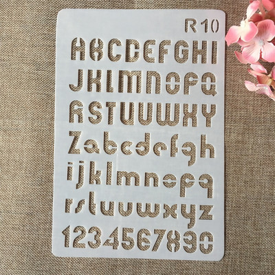 26*17cm Litere din alfabet engleză 12 Design DIY Artizanat Stratificare Șabloane Pictură Scrapbooking Ștanțare Șablon decor de relief
