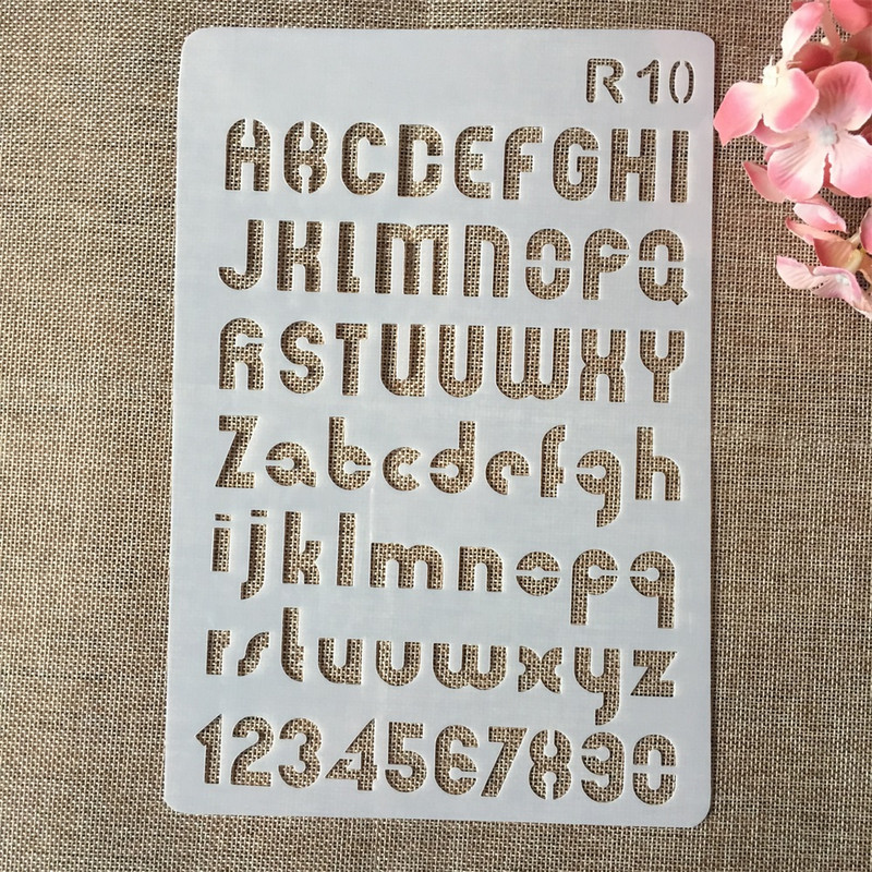 26*17cm Litere din alfabet engleză 12 Design DIY Artizanat Stratificare Șabloane Pictură Scrapbooking Ștanțare Șablon decor de relief