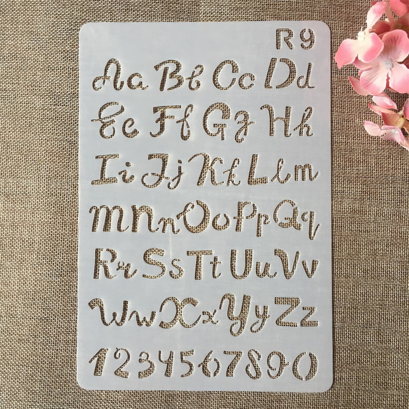 26*17cm Litere din alfabet engleză 12 Design DIY Artizanat Stratificare Șabloane Pictură Scrapbooking Ștanțare Șablon decor de relief