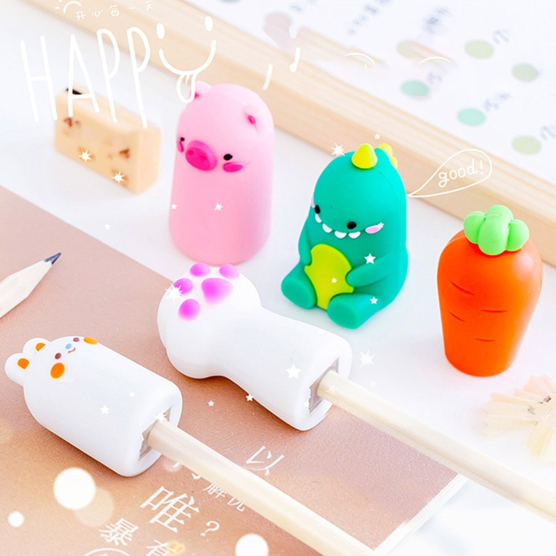 Ascuțitor de creion cu desene animate Ascuțitor manual portabil Instrumente de ascuțire a creionului T84D