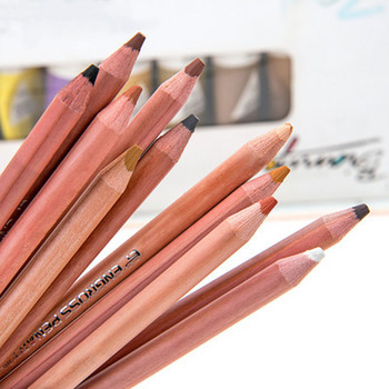 12 цветен мек пастел молив цвят на кожата цветен молив за художник скица персонаж портрет пейзаж училище изкуство цветен молив