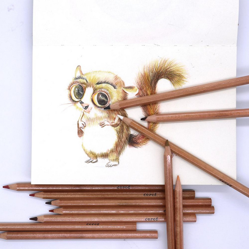 12 krāsu mīksts krītiņu zīmulis ādas krāsas krāsains zīmulis māksliniekam skice personāža portrets ainava skola mākslas krāsains zīmulis