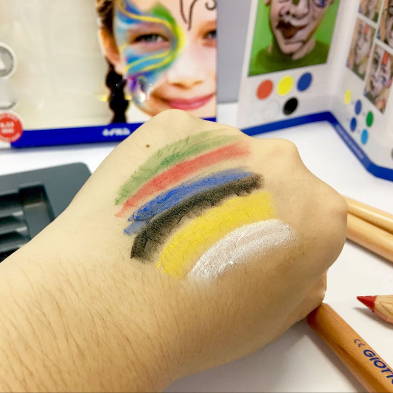 Italija Giotto 6 boja Prirodno dječje lice Tijelo Mark Up Pastelna olovka Šminka za zabavu Slikanje bojicama Škola crtanja za djecu