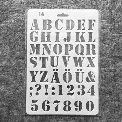 27 cm nova slova abecede 4 DIY rukotvorine šablone za nanošenje slojeva Slikanje, spomenari, utiskivanje, album, papirnati predložak kartice